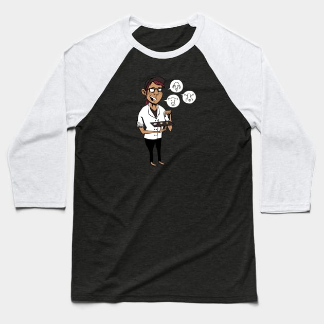 CHEESEMONGER Baseball T-Shirt by Figbar Lonesome